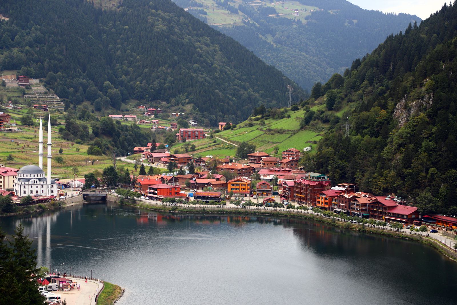 Uzungöl ve çevresindeki yeşil yamaçlar